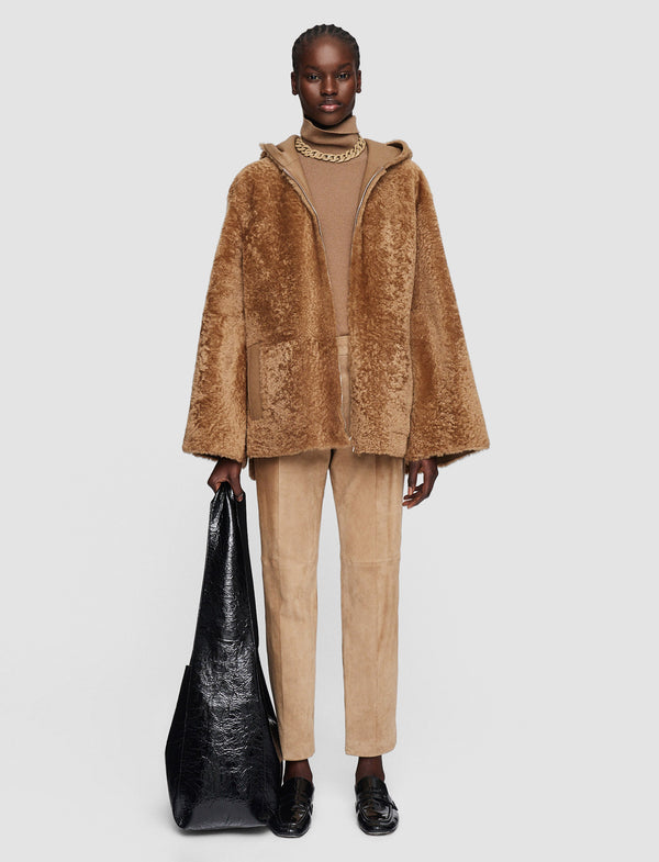 Joseph Cosser Reversible Shearling Coat Oak