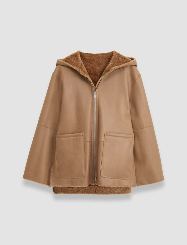 joseph Cosser Reversible Shearling Coat Oak