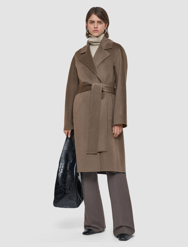 Joseph Costa Double Face Cashmere Coat Mushroom