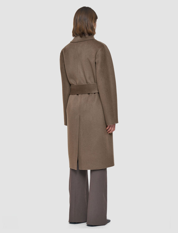 Joseph Costa Double Face Cashmere Coat Mushroom