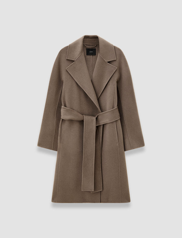 joseph Costa Double Face Cashmere Coat Mushroom