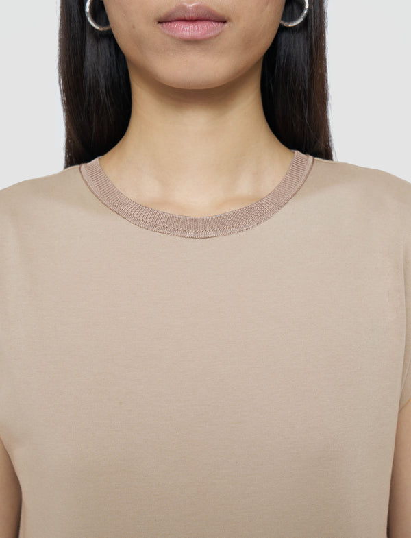 Joseph Cotton Poplin Jersey Dress Escargot