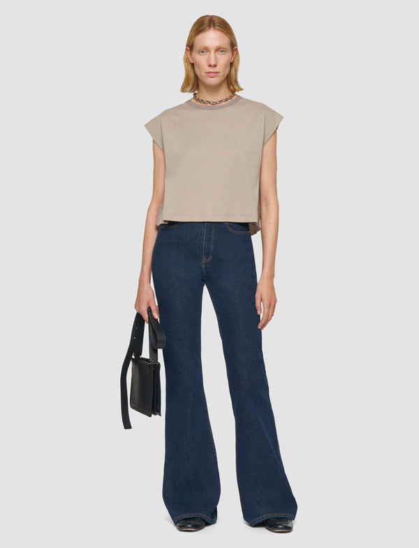 Joseph Cotton Poplin Jersey T-Shirt Escargot