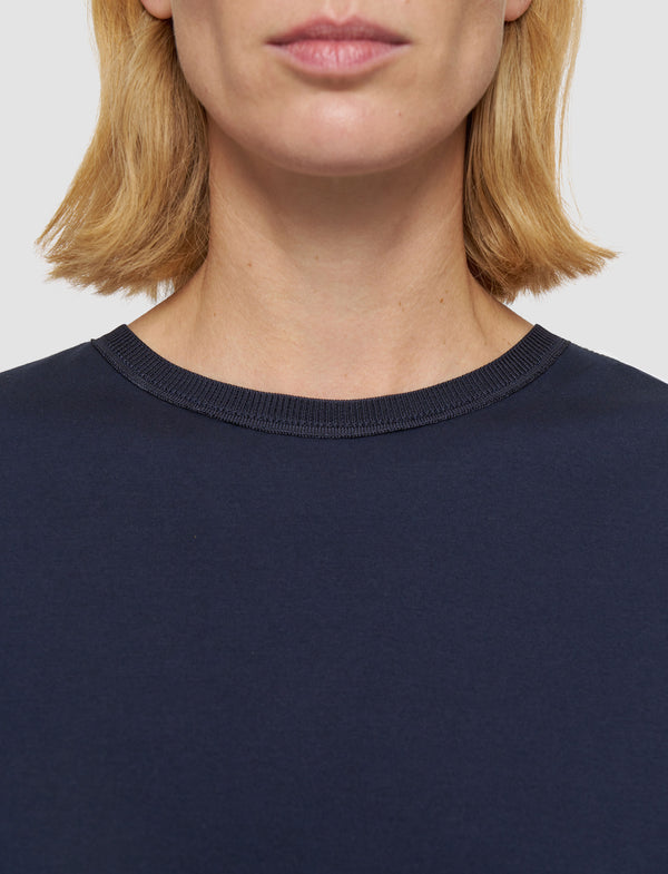 Joseph Cotton Poplin Jersey T-Shirt Navy