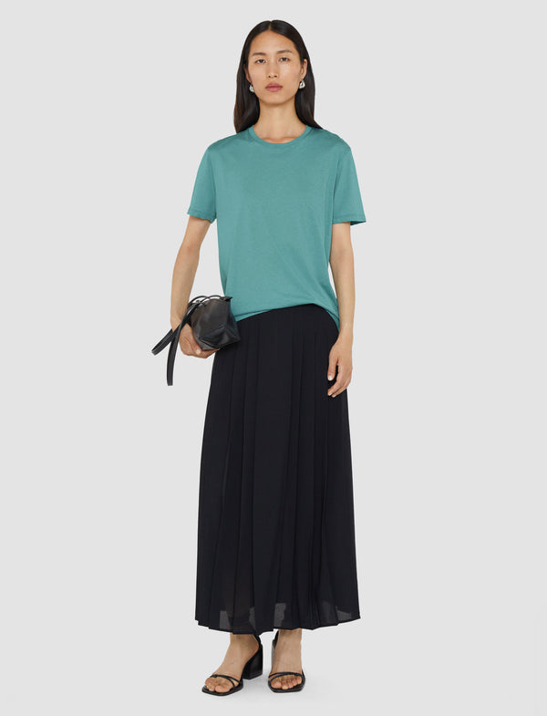 Joseph Cotton Silk Jersey T-Shirt Lagoon