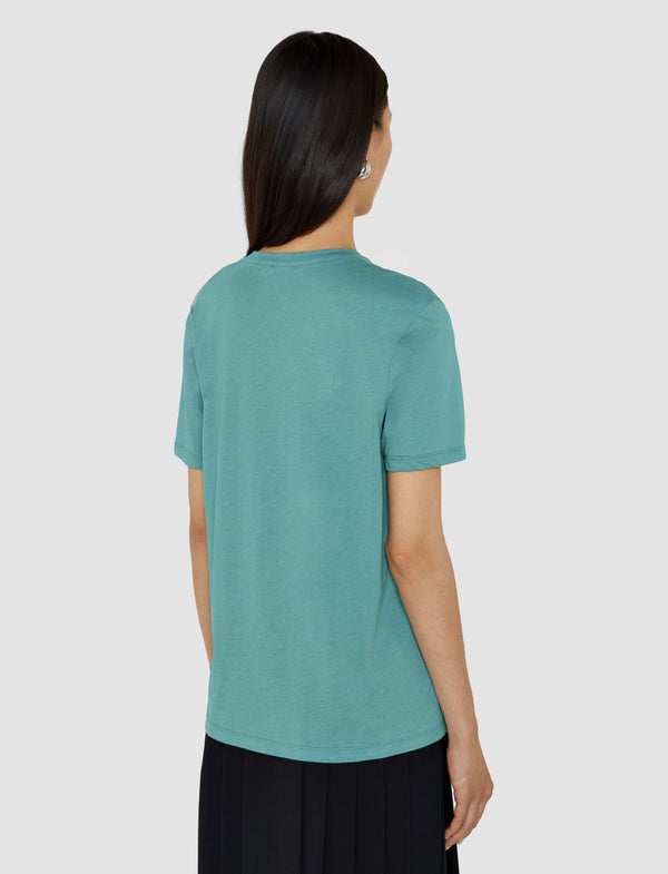 Joseph Cotton Silk Jersey T-Shirt Lagoon