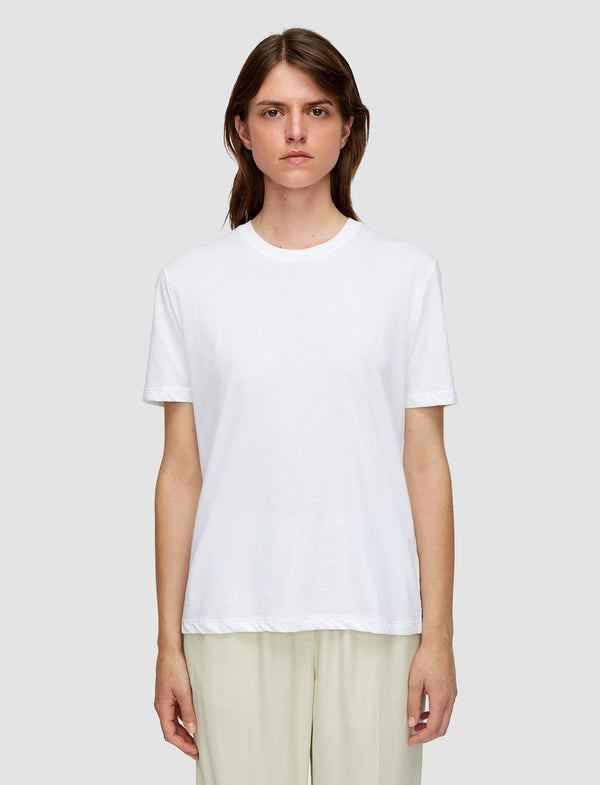Joseph Cotton Silk Jersey T-Shirt Off White