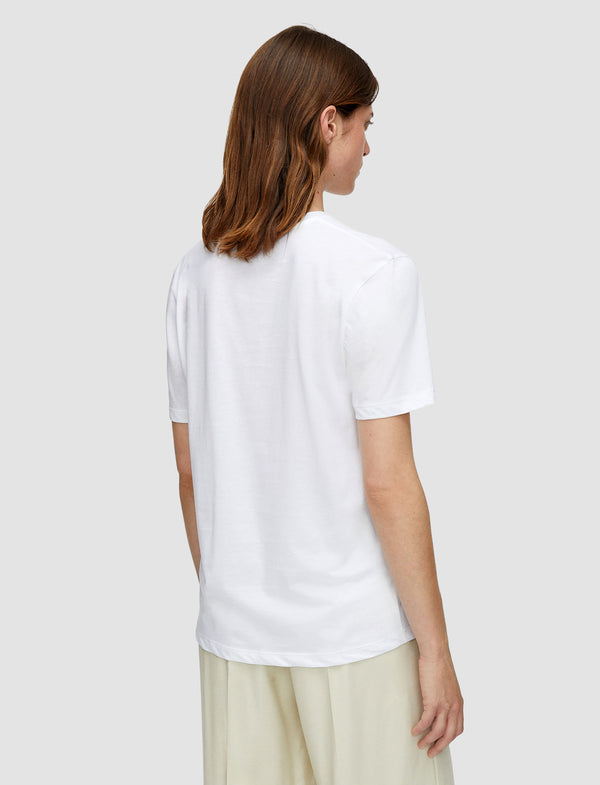 Joseph Cotton Silk Jersey T-Shirt Off White