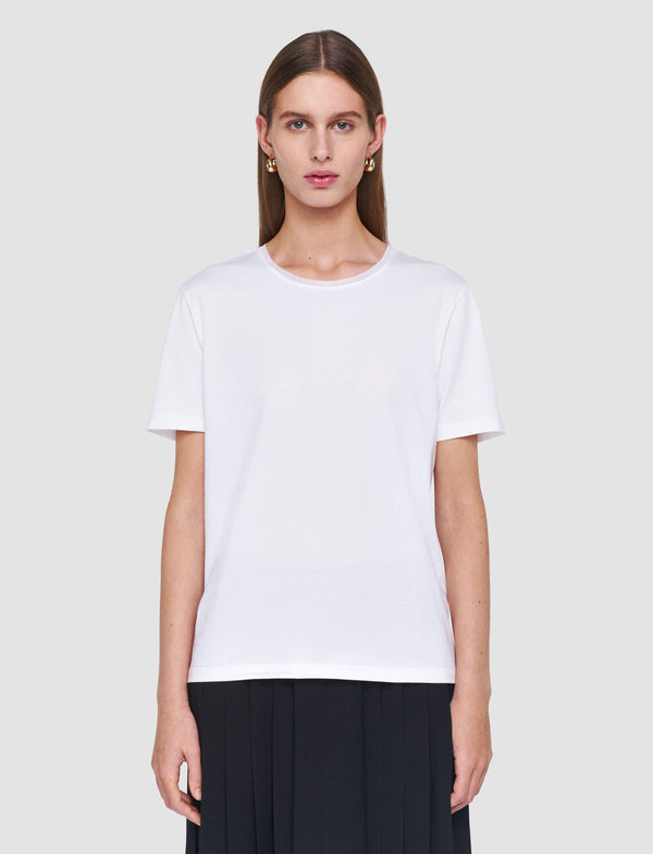 Joseph Cotton Silk Jersey T-Shirt White