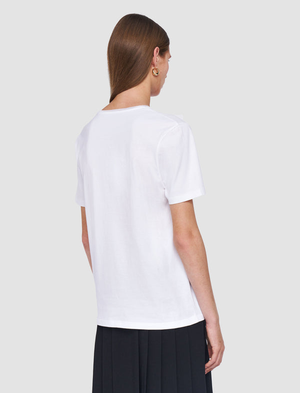 Joseph Cotton Silk Jersey T-Shirt White