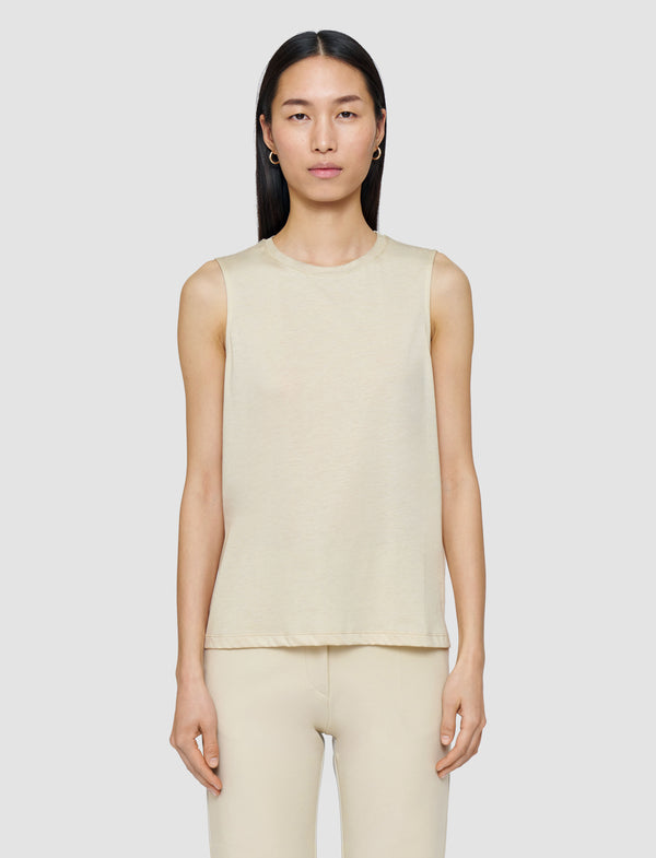 Joseph Cotton Silk Jersey Tank Top Affogato