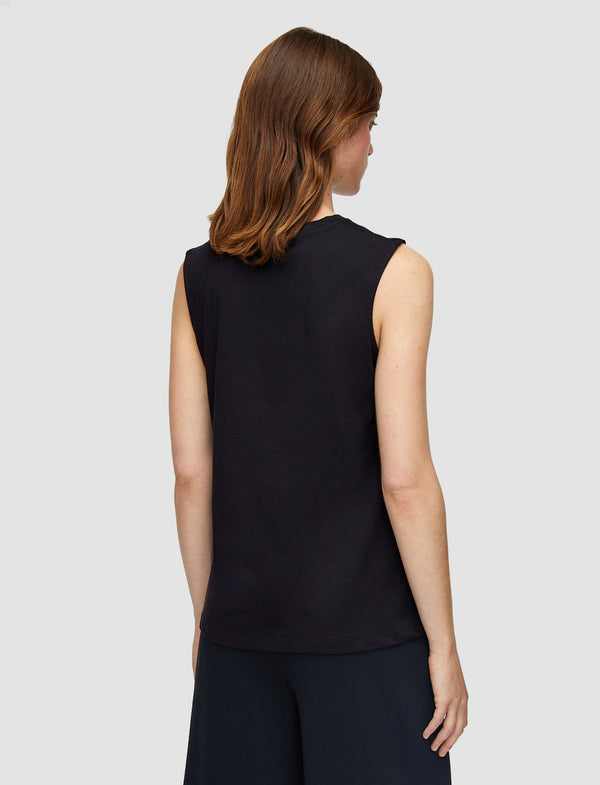 Joseph Cotton Silk Jersey Tank Top Black