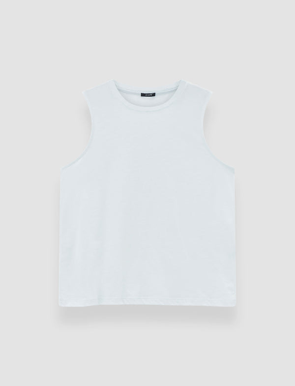 joseph Cotton Silk Jersey Tank Top Oxford Blue