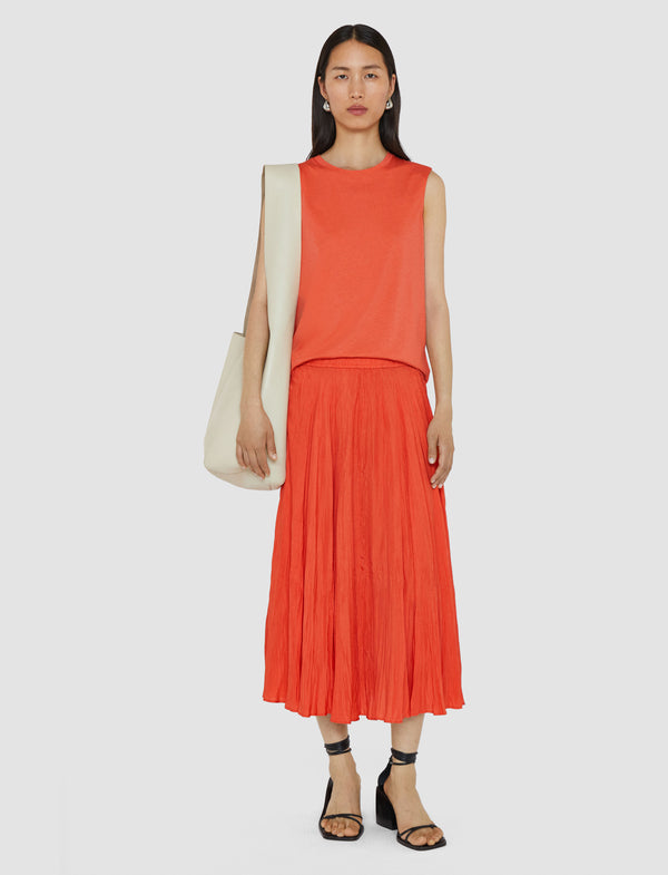 Joseph Cotton Silk Jersey Tank Top Sundown