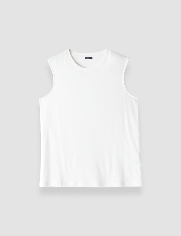 joseph Cotton Silk Jersey Tank Top White