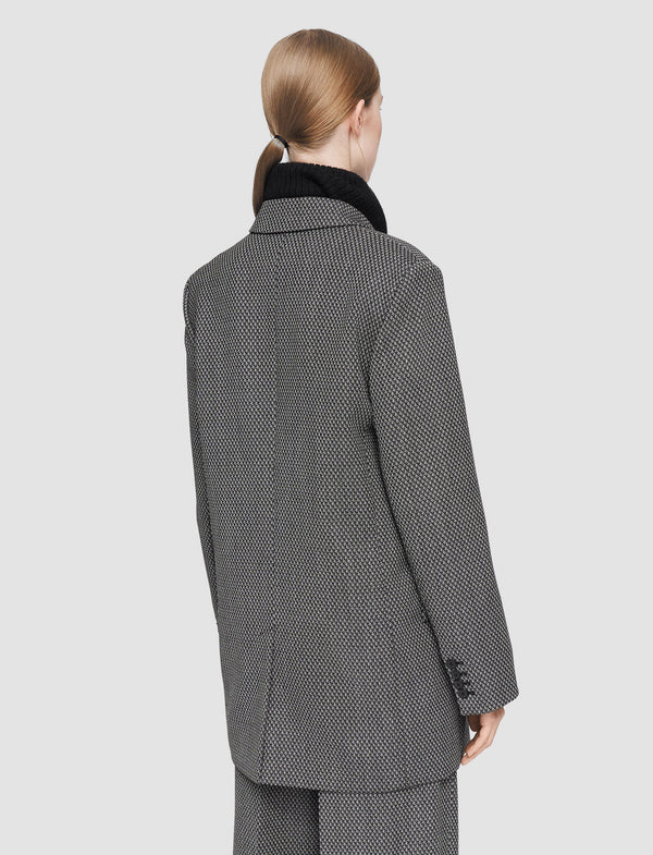 Joseph Cravate Wool Chapone Jacket Ivory/Black