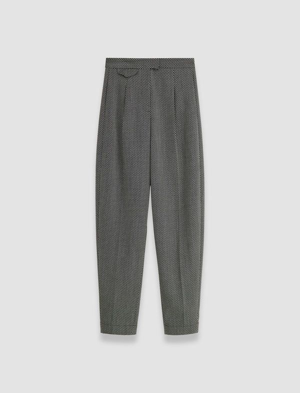 joseph Cravate Wool Flocon Trousers Ivory/Black