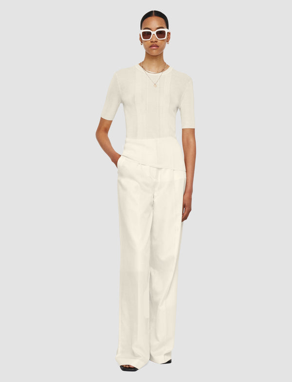 Joseph Crisp Rayon Top Ivory