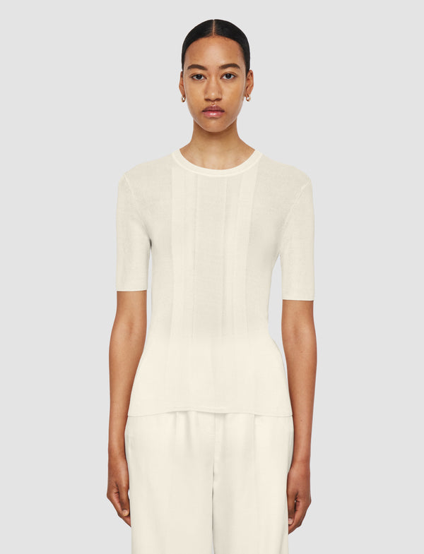 Joseph Crisp Rayon Top Ivory