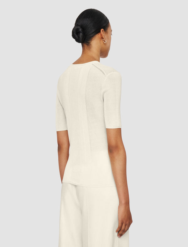 Joseph Crisp Rayon Top Ivory