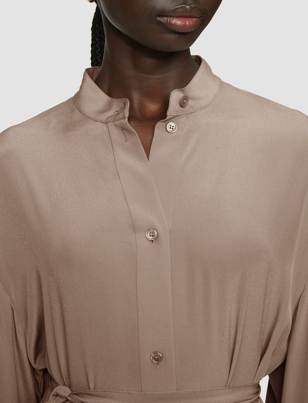 Joseph Darius Crepe De Soie Silk Dress Escargot