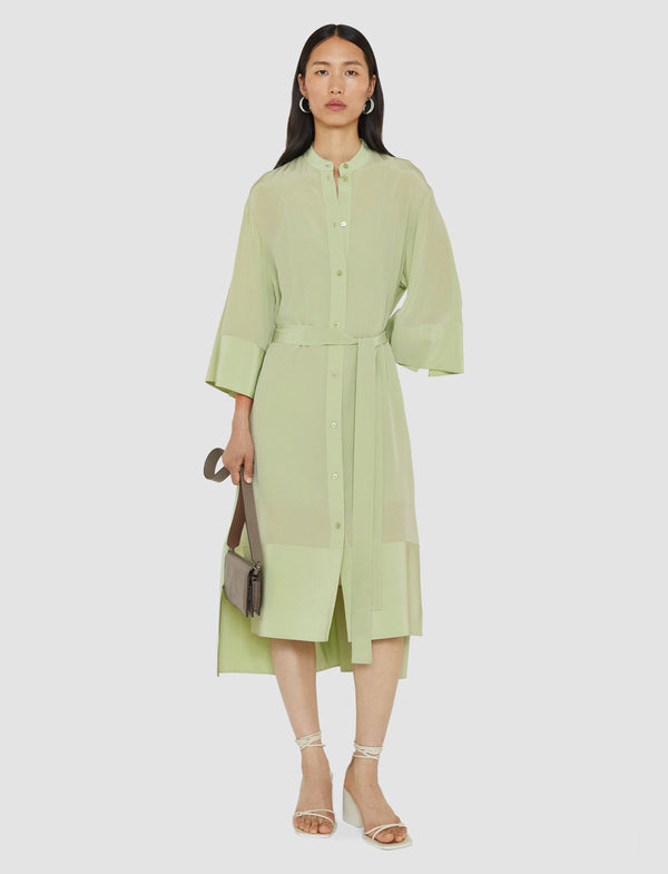 Joseph Darius Crepe De Soie Silk Dress Matcha
