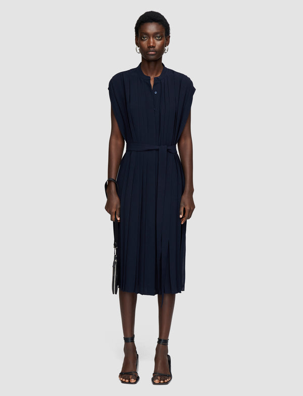 Joseph Davidge Airy Plissé Dress Navy