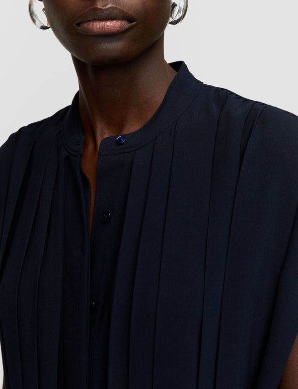Joseph Davidge Airy Plissé Dress Navy