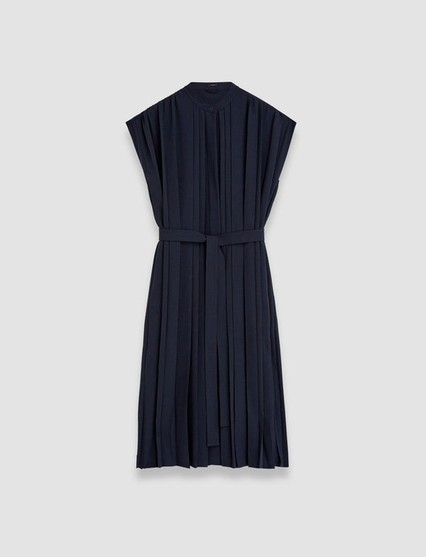 joseph Davidge Airy Plissé Dress Navy