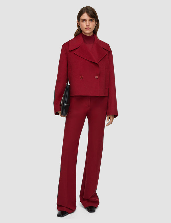 Joseph Delano Double Face Cashmere Jacket Ruby
