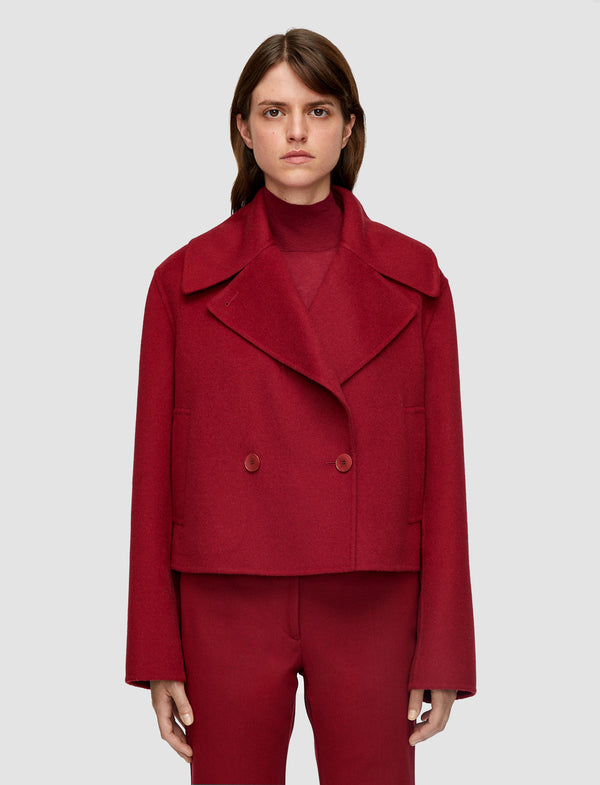 Joseph Delano Double Face Cashmere Jacket Ruby