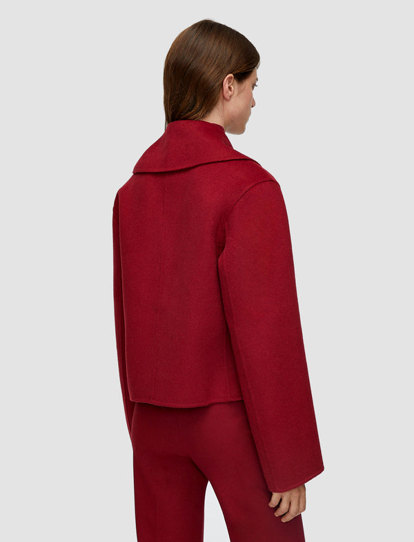 Joseph Delano Double Face Cashmere Jacket Ruby