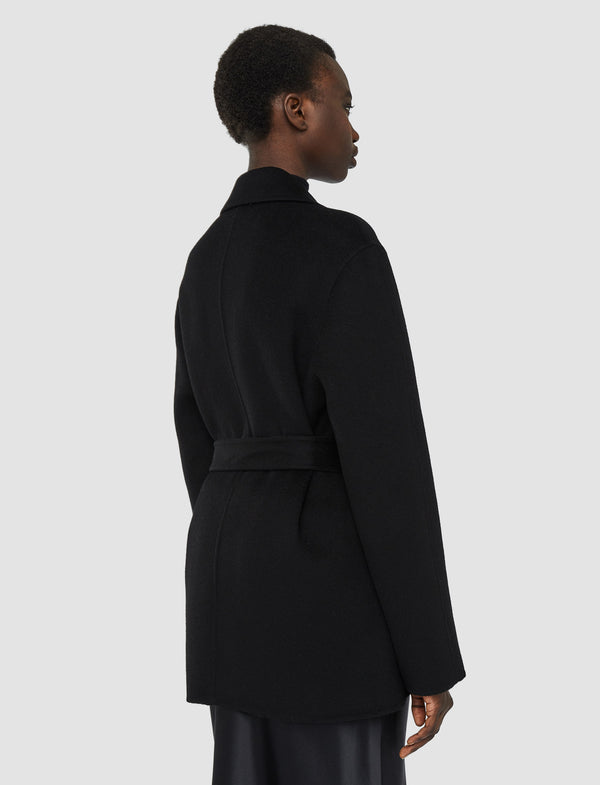 Joseph Double Face Cashmere Cenda Coat Black