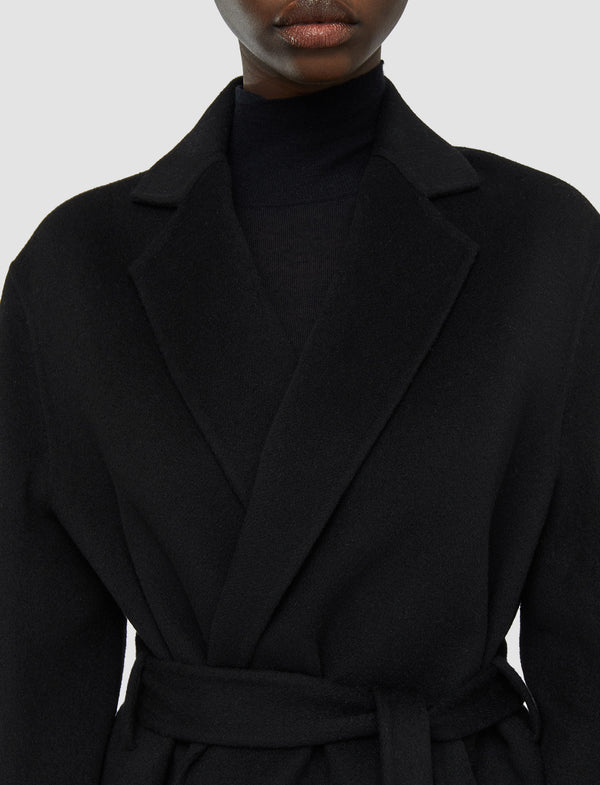 Joseph Double Face Cashmere Cenda Coat Black