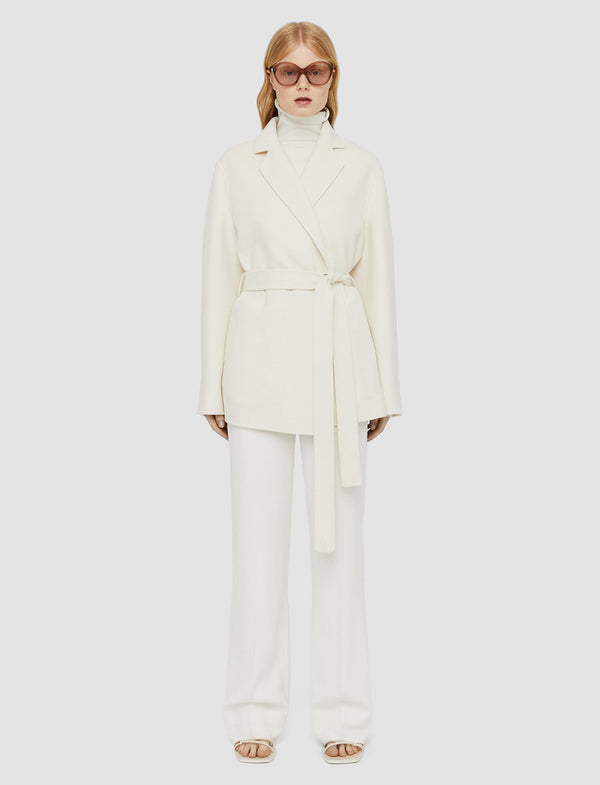 Joseph Double Face Cashmere Cenda Coat Ivory