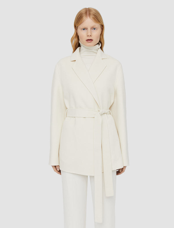 Joseph Double Face Cashmere Cenda Coat Ivory