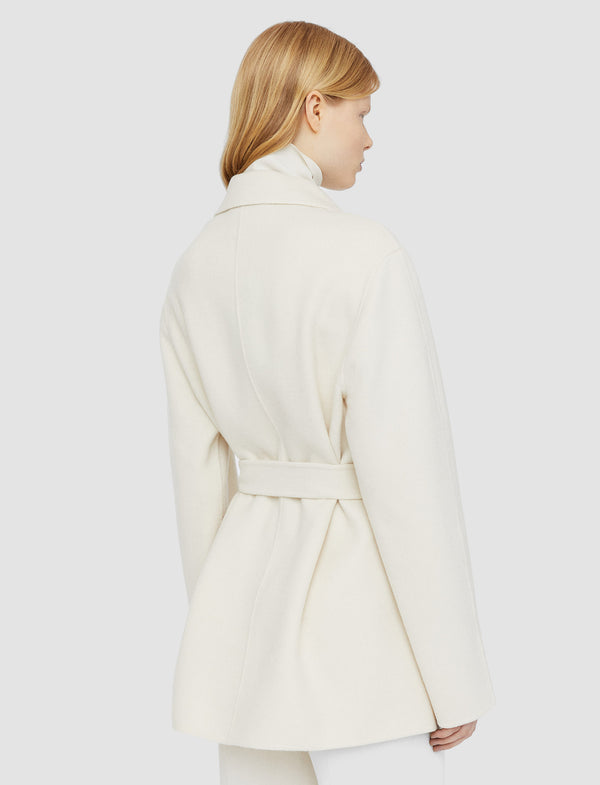 Joseph Double Face Cashmere Cenda Coat Ivory