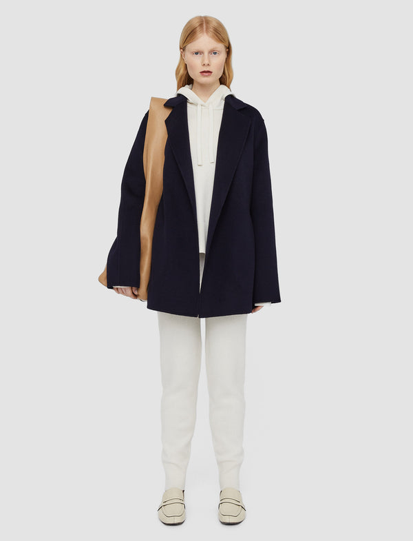 Joseph Double Face Cashmere Cenda Coat Navy