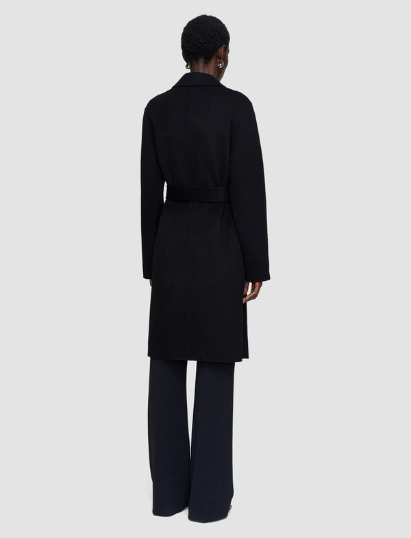 Joseph Double Face Cashmere Cenda Long Coat Black