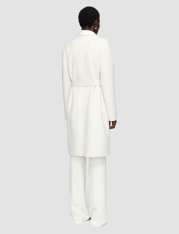 Joseph Double Face Cashmere Cenda Long Coat Ivory