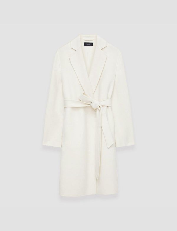 joseph Double Face Cashmere Cenda Long Coat Ivory