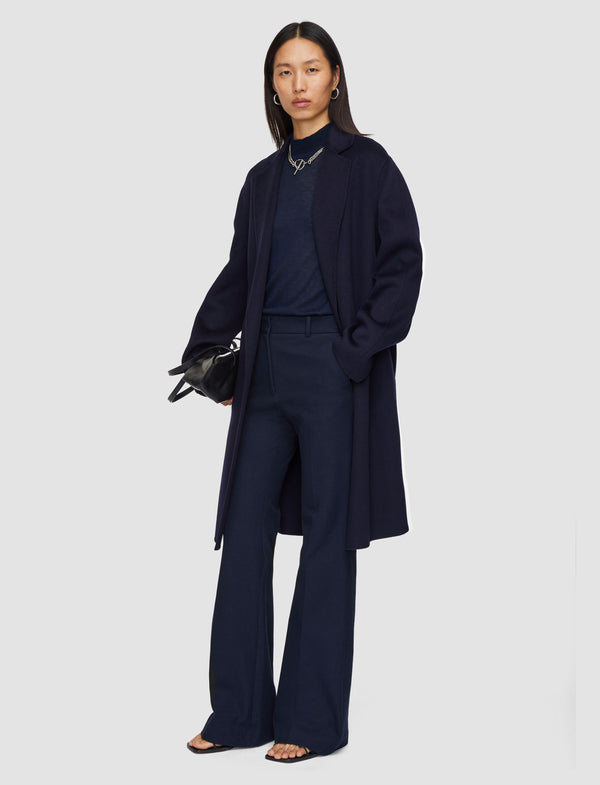 Joseph Double Face Cashmere Cenda Long Coat Navy