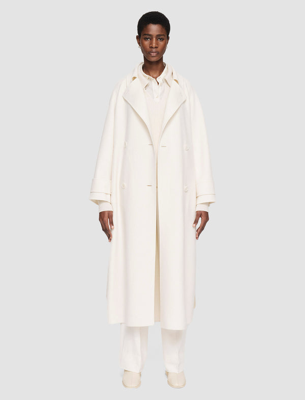 Joseph Double Face Cashmere Navarre Coat Ivory