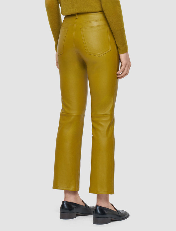 Joseph Duke Leather Stretch Trousers Amber