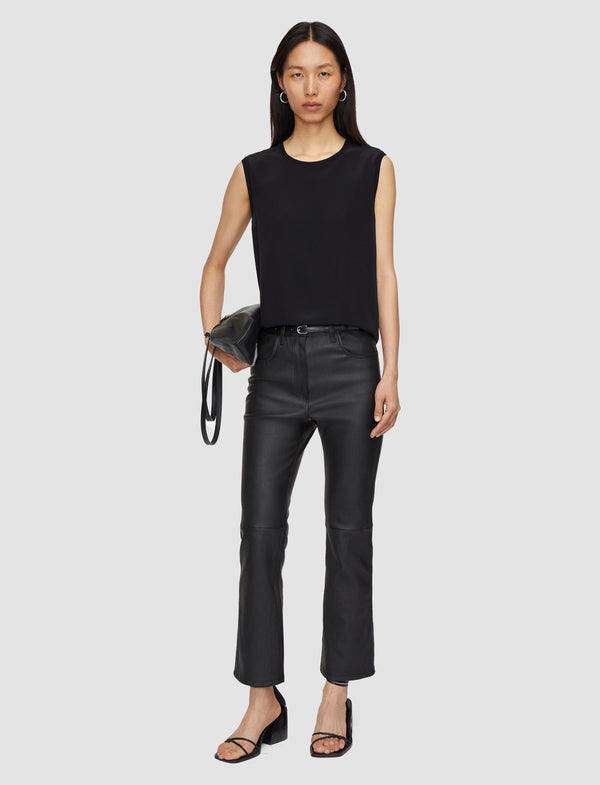 Joseph Duke Leather Stretch Trousers Black