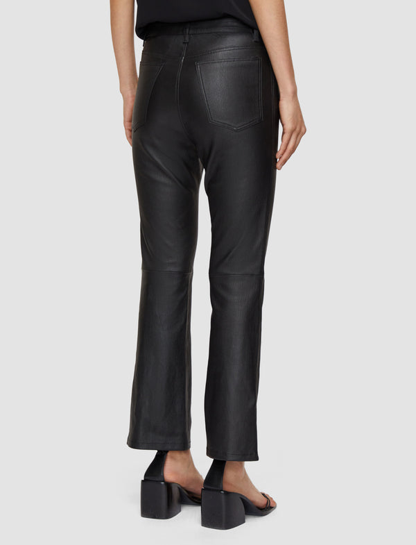 Joseph Duke Leather Stretch Trousers Black