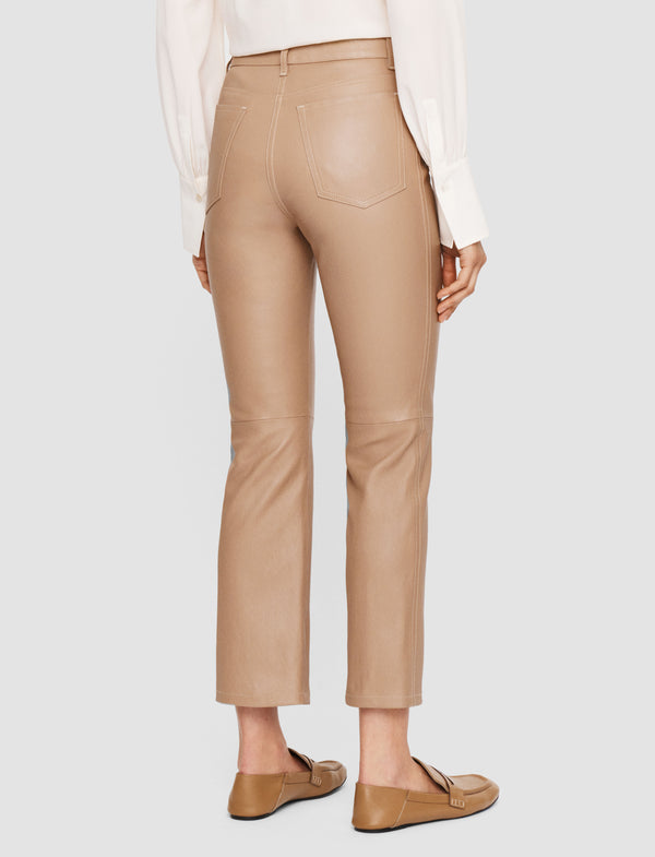 Joseph Duke Leather Stretch Trousers Blusher