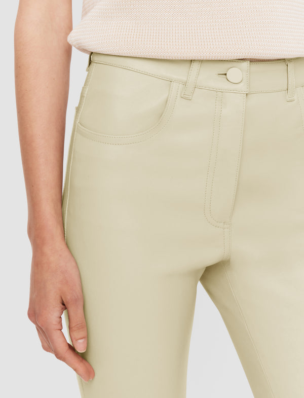 Joseph Duke Leather Stretch Trousers Quail