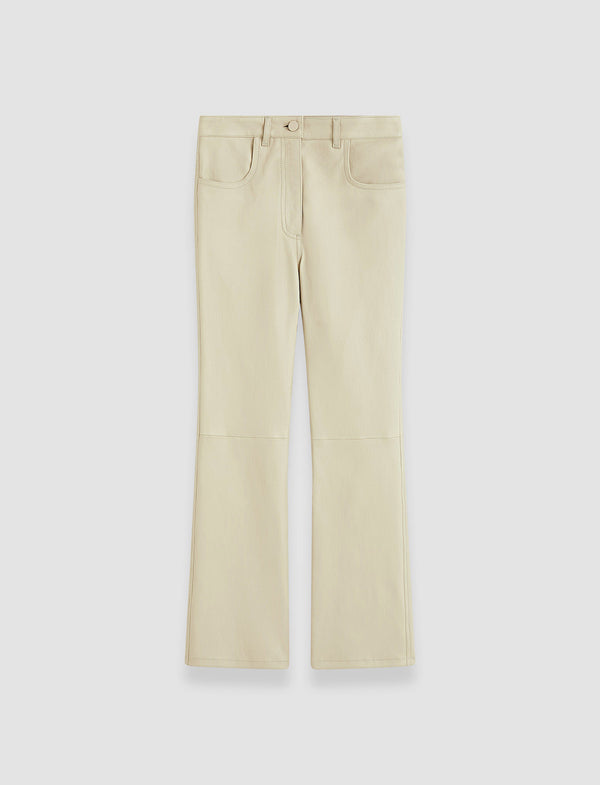 joseph Duke Leather Stretch Trousers Quail
