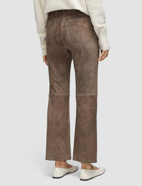 Joseph Duke Suede Stretch Trousers Mushroom